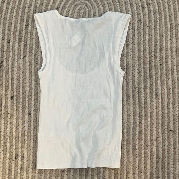 J crew white ribbed scoop neck tank top new with tags - Picture 3 of 3